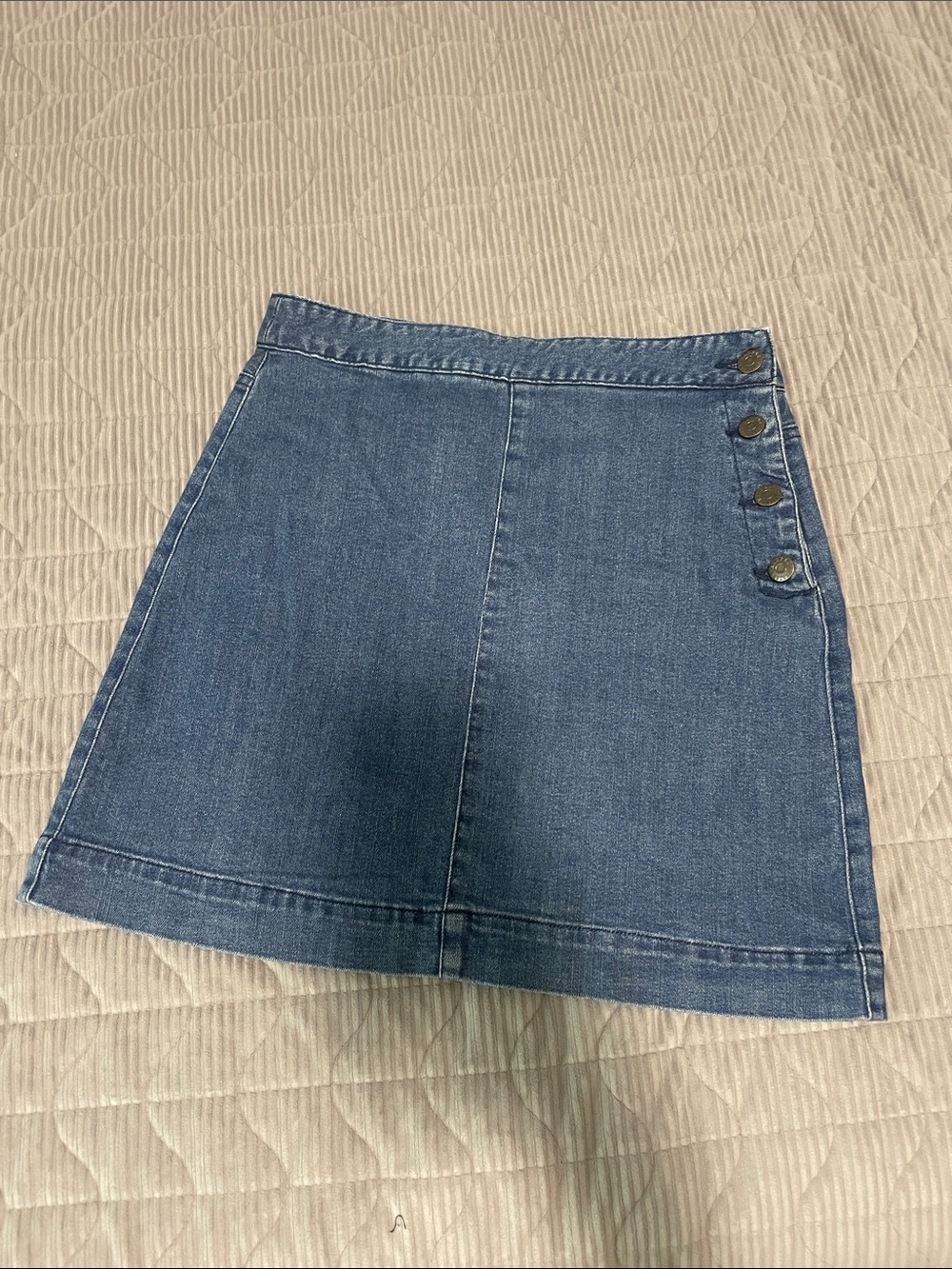 Classic Denim A-Line Skirt - Blue